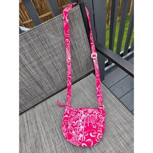 Vera Bradley Pink Twirly Bird Crossbody Bag